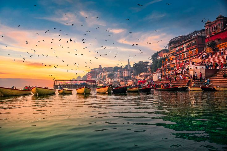 Beautiful Evening Light near Ganga Ghat, Varanasi.